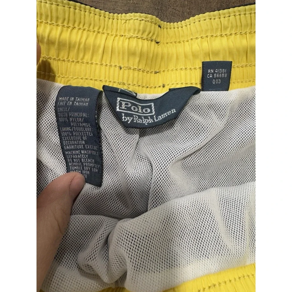 Ralph Lauren Men's Swim Trunks Size XL Swimwear‎ Navy/Yellow Summer Extra Large